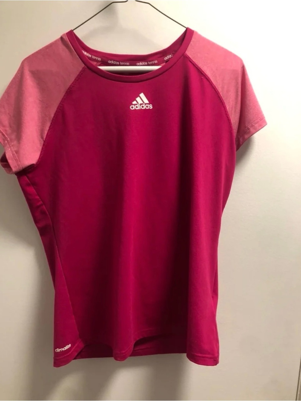 * Woman’s Pink Adidas Climalite Top